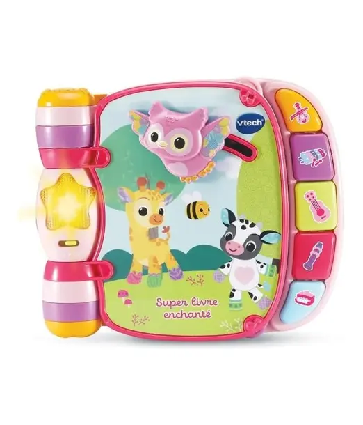 Vtech Super livre enchanté des Baby loulous - Livre interactif 6 - 36mois Rose au Maroc - Baby And Mom