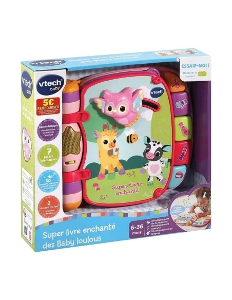 Vtech Super livre enchanté des Baby loulous - Livre interactif 6 - 36mois Rose dans 0 - 3 ans chez Baby And Mom Maroc