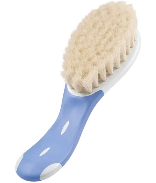 NUK brush with extra-soft natural bristles - Blue