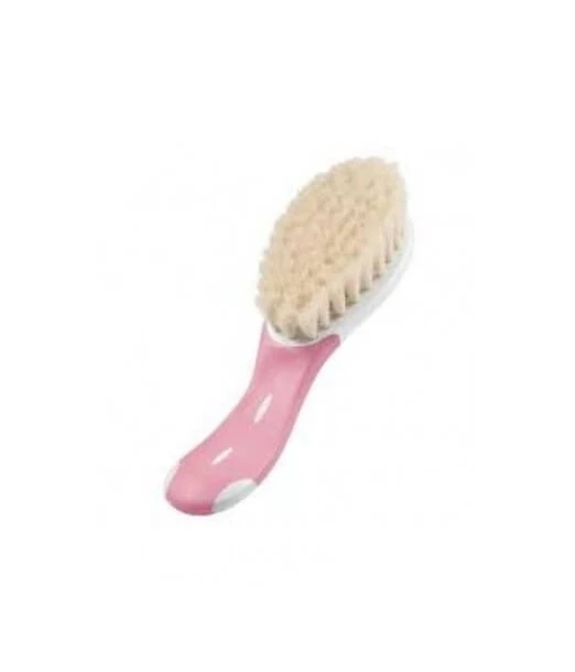 NUK extra-soft natural-bristle brush - Pink