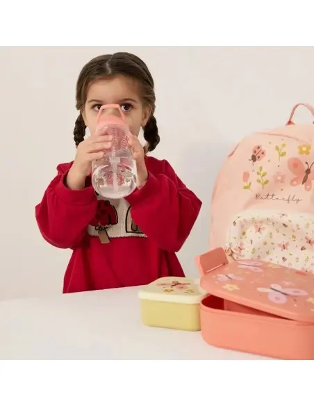 مينيلاند 3 علب طعام بأحجام مختلفة، نقش فراشة