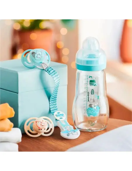 MAM glass baby bottle Feel Good 260 ml Blue from 2 months — photo 3