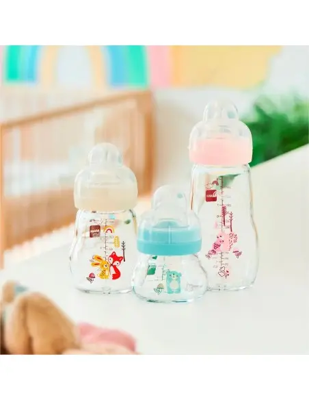 Mam Biberon en verre Feel Good 260ml Rose 2mois+ dans Biberon & Accessoires chez Baby And Mom Maroc