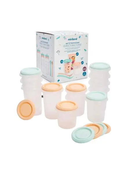 Miniland Set 12 Pots de Conservation Multicolore dans Vaisselle bébé chez Baby And Mom Maroc