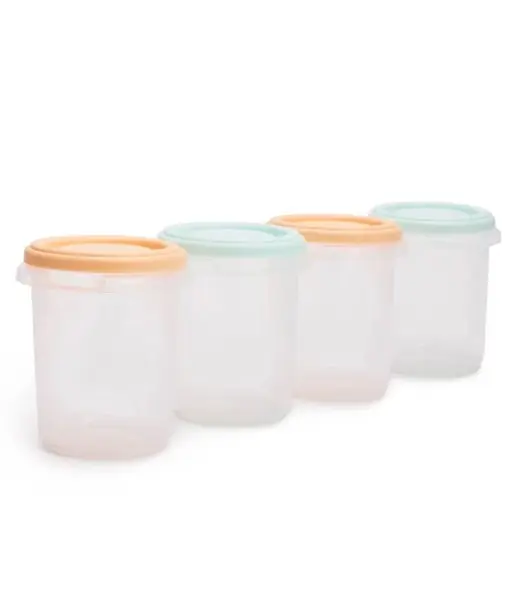 Miniland set of 4 storage pots 250 ml, multicolour