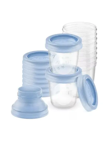 Philips Avent Pots de Conservation Réutilisables pour Lait Maternel 180 ml – Lot de 10 dans Vaisselle bébé chez Baby And Mom Maroc