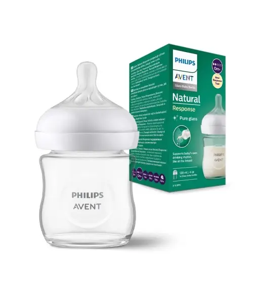 Philips Avent Natural glass baby bottle 120 ml — from birth