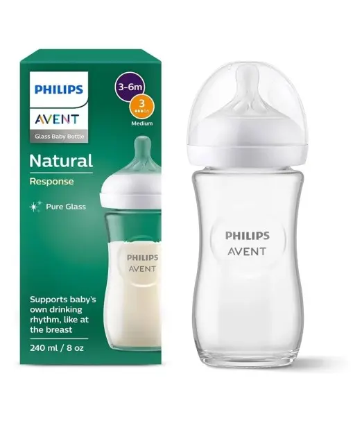 Philips Avent Natural glass baby bottle 260 ml – from 3 to 6 months