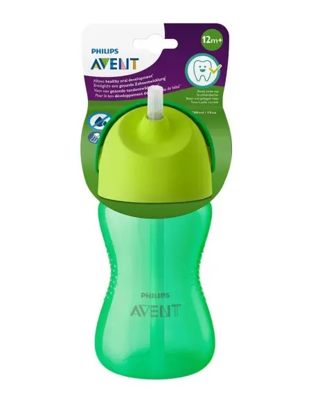 Philips Avent Tasse à Paille 300ml 12m+ Vert dans Vaisselle bébé chez Baby And Mom Maroc