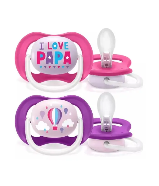 Sucette Avent Natural Ultra Air Happy 6-18mois Papa/Ballon