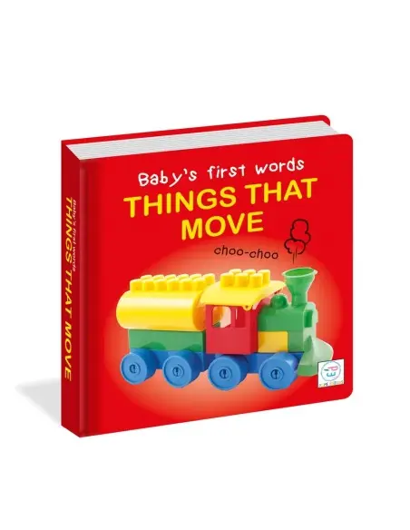 Baby’s First Words – Things That Move | Imagier bébé pour découvrir les moyens de transport en anglais dans 0 - 3 ans chez Baby And Mom Maroc