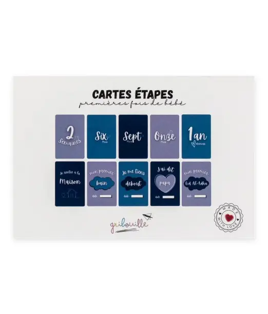 Gribouille Cartes étapes Mes premières fois - Garçon Album et
