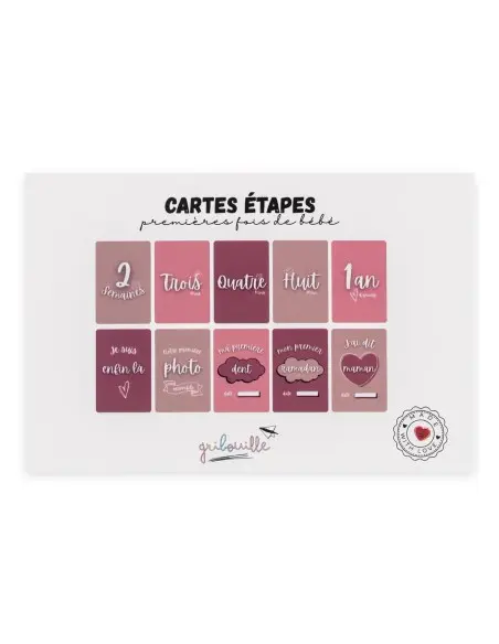 Gribouille Cartes étapes Mes premières fois - Fille Album et