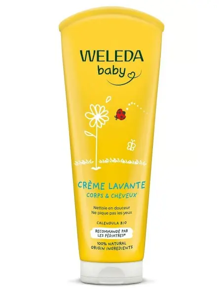 Crème lavante Weleda corps et cheveux au calendula 200ml