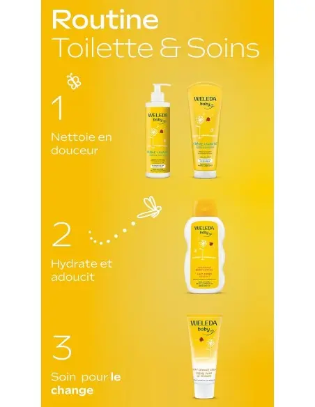 Crème lavante Weleda corps et cheveux au calendula 200ml