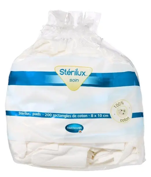 Stérilux Pads – Rectangles de Coton 200 unités