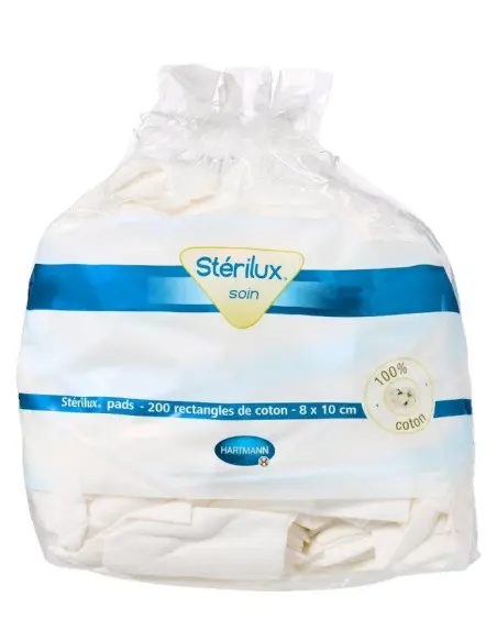 Stérilux Pads – Cotton Rectangles 200 units