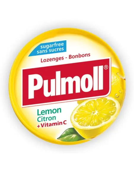 Pulmoll Lemon – Sugar-free lozenges with Vitamin C 75 g