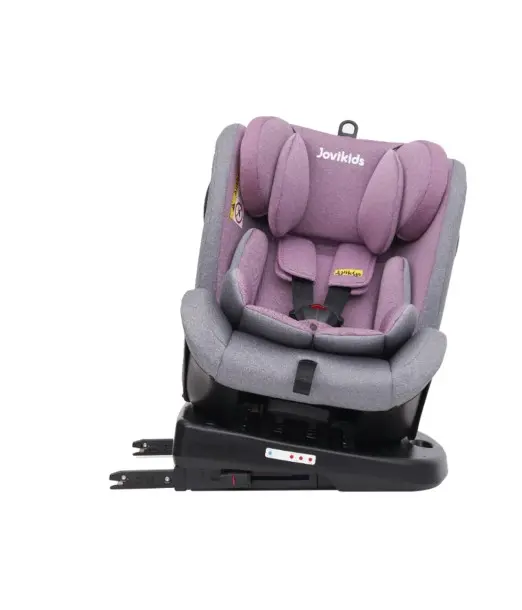 Jovikids Siège auto Rotatif Isofix à 360° Angela 40-150cm Rose 2