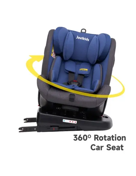 Jovikids Siège auto Rotatif Isofix à 360° Angela 40-150cm Bleu dans Siège auto chez Baby And Mom Maroc