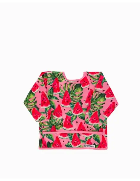 Twistshake long-sleeve bib from 6 months Watermelon