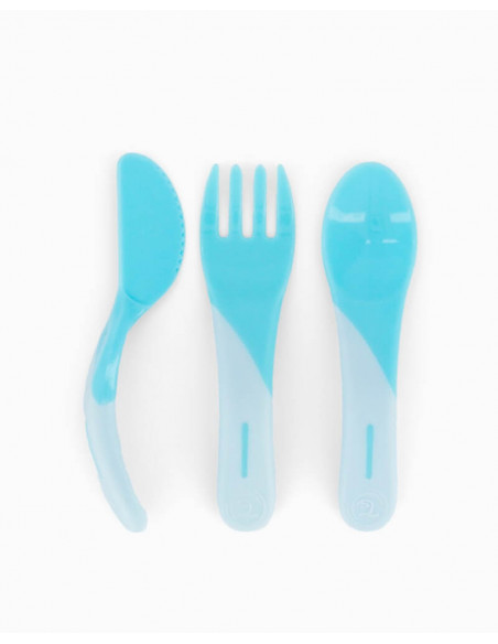 Couverts d'apprentissage Twistshake - Bleu