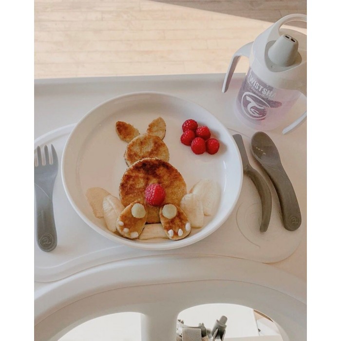 Couverts d'apprentissage Twistshake - Gris