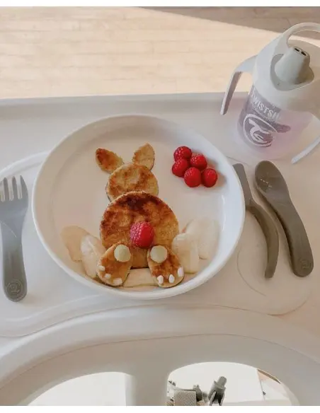 Couverts d'apprentissage Twistshake - Gris