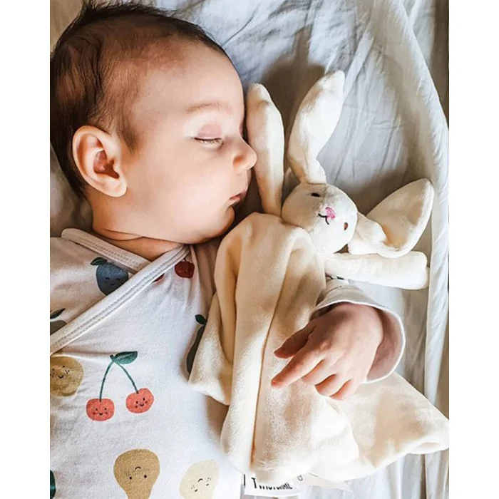 Peluche Doudou Couverture Petit Lapin Bleu pour Un Nouveau né bébé garçon