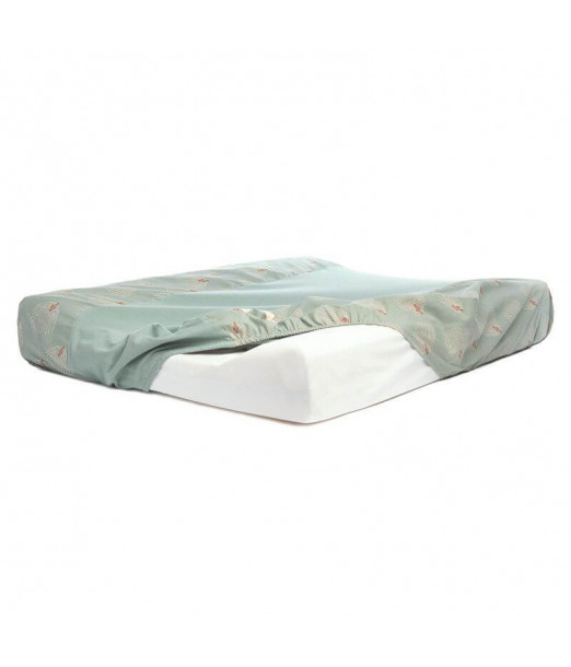 Housse de matelas à langer Calma White Gatsby Antique Green 2