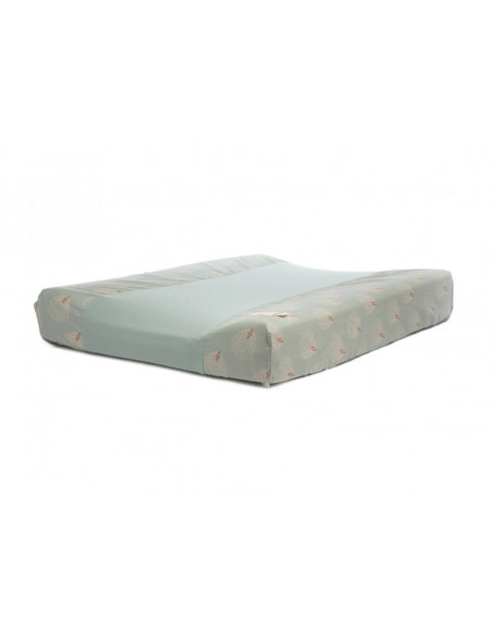 Housse de matelas à langer Calma White Gatsby Antique Green
