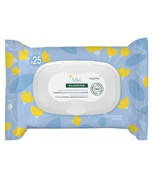 Klorane Baby 25 gentle cleansing wipes
