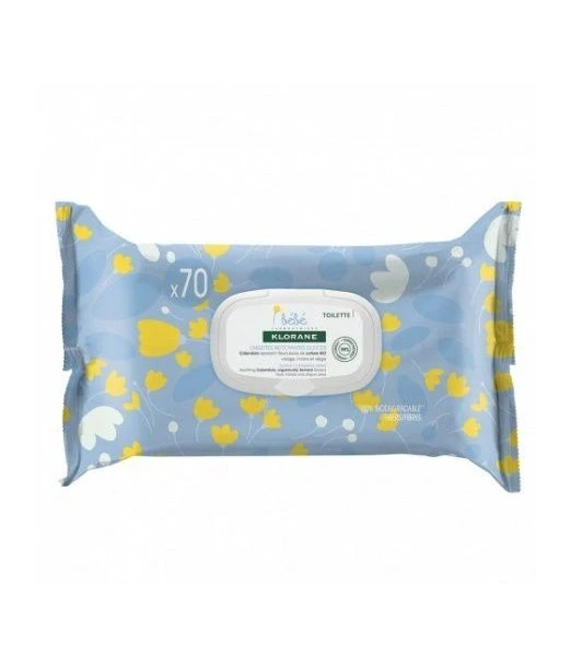 Klorane baby gentle cleansing wipes x70