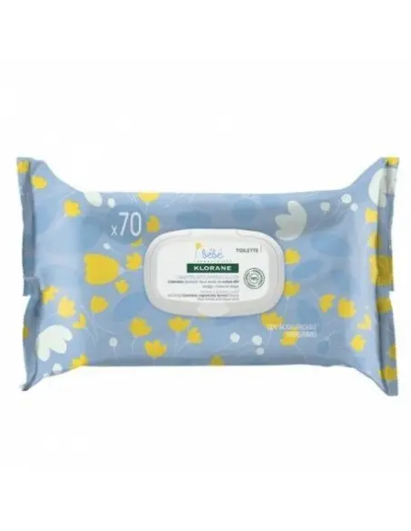 Klorane Bébé 70 Lingettes nettoyantes douceur