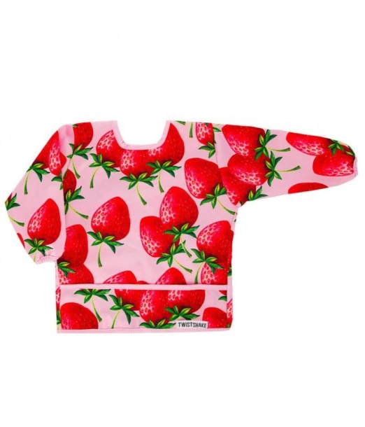 Twistshake long-sleeve bib 6m+ Strawberry