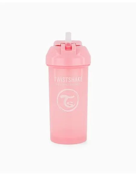 Tasse à Paille Anti-fuites 360ml Twistshake Rose