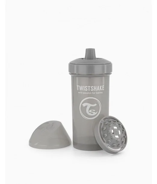 Kid cup Anti-fuites 360ml Twistshake Gris