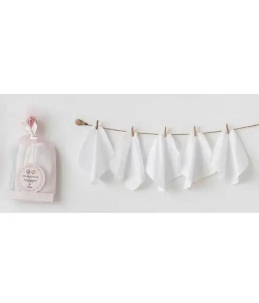 Lingettes Lavables en Coton x5 - Rose Bonnet, Moufles 2