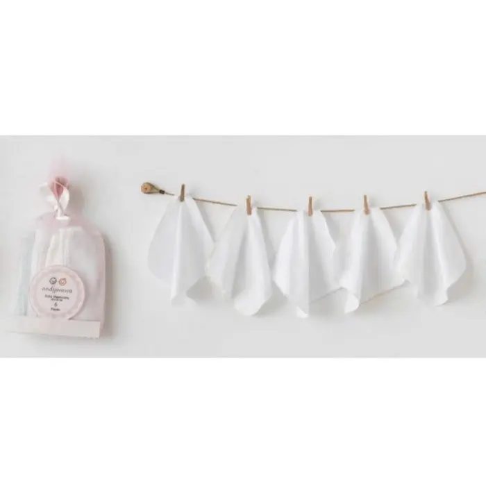 5 Lingettes Lavables en Coton - Rose
