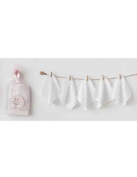5 Lingettes Lavables en Coton - Rose