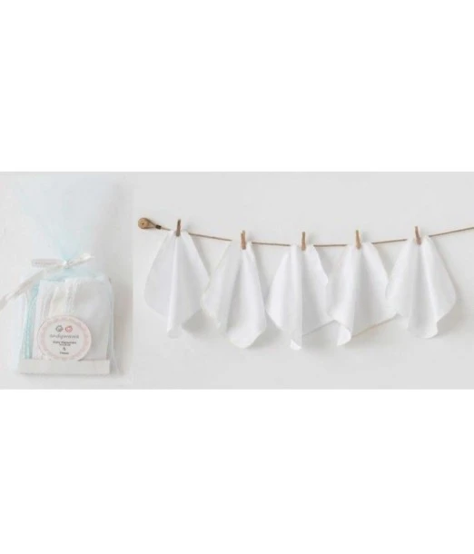 Washable cotton wipes x5 - Blue 2
