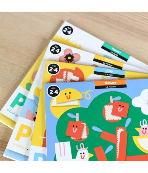 Poppik sticker set 6 cards + 96 stickers Nature (from 2 years) 2