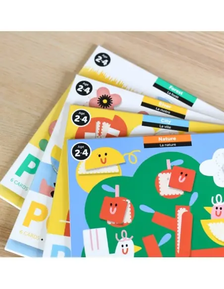 Poppik sticker set 6 cards + 96 stickers Nature (from 2 years) — photo 2