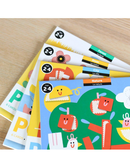 Poppik Stickers 6 Cartes + 96 Gommettes La Nature (2ans et +)