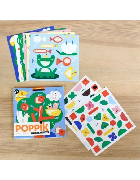 Poppik sticker set 6 cards + 96 stickers Nature (from 2 years) — photo 3