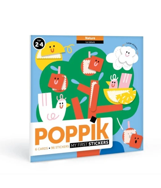 Poppik sticker set 6 cards + 96 stickers Nature (from 2 years)