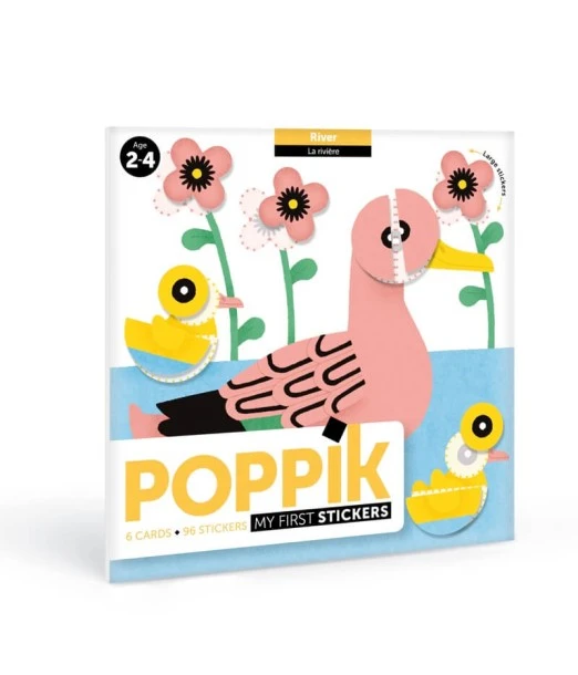 Poppik Stickers 6 cards + 96 stickers The River (from 2 years)