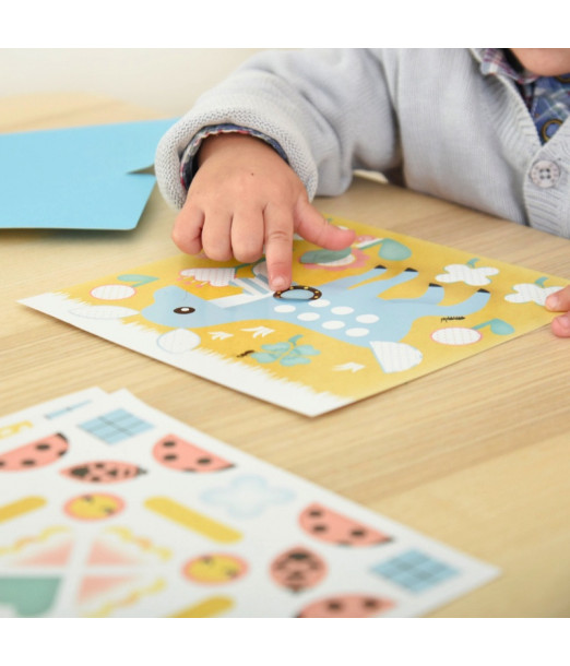 Poppik Stickers 6 Cartes + 96 Gommettes La forêt (2ans et +) 2