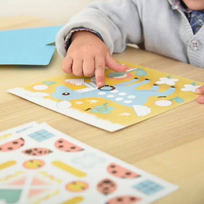Poppik Stickers 6 Cartes + 96 Gommettes La forêt (2ans et +)