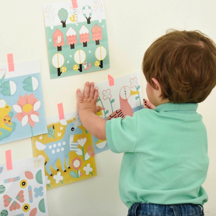 Poppik Stickers 6 Cartes + 96 Gommettes La forêt (2ans et +)
